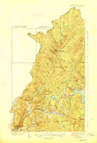 Indian Stream Vermont Historical topographic map, 1:62500 scale, 15 X 15 Minute, Year 1927