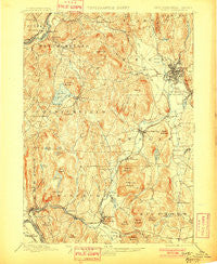 Keene New Hampshire Historical topographic map, 1:62500 scale, 15 X 15 Minute, Year 1898