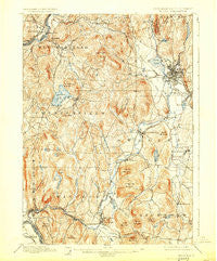 Keene New Hampshire Historical topographic map, 1:62500 scale, 15 X 15 Minute, Year 1898