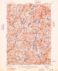 Lovewell Mountain New Hampshire Historical topographic map, 1:62500 scale, 15 X 15 Minute, Year 1942