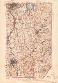 Manchester New Hampshire Historical topographic map, 1:62500 scale, 15 X 15 Minute, Year 1941