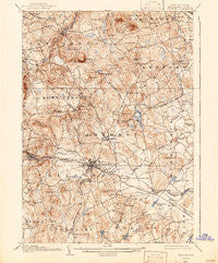 Milford New Hampshire Historical topographic map, 1:62500 scale, 15 X 15 Minute, Year 1906
