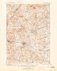 Milford New Hampshire Historical topographic map, 1:62500 scale, 15 X 15 Minute, Year 1906