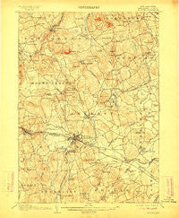 Milford New Hampshire Historical topographic map, 1:62500 scale, 15 X 15 Minute, Year 1906