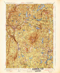 Monadnock New Hampshire Historical topographic map, 1:62500 scale, 15 X 15 Minute, Year 1936