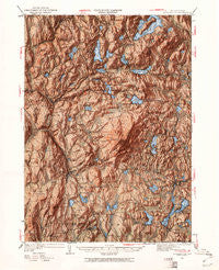 Monadnock New Hampshire Historical topographic map, 1:62500 scale, 15 X 15 Minute, Year 1949