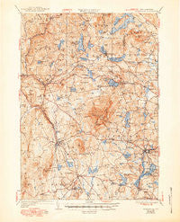 Monadnock New Hampshire Historical topographic map, 1:62500 scale, 15 X 15 Minute, Year 1936
