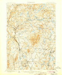 Monadnock New Hampshire Historical topographic map, 1:62500 scale, 15 X 15 Minute, Year 1898