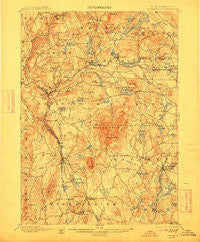 Monadnock New Hampshire Historical topographic map, 1:62500 scale, 15 X 15 Minute, Year 1898
