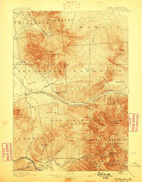 Mt. Washington New Hampshire Historical topographic map, 1:62500 scale, 15 X 15 Minute, Year 1896