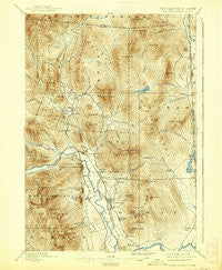 North Conway New Hampshire Historical topographic map, 1:62500 scale, 15 X 15 Minute, Year 1896