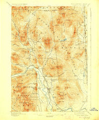 North Conway New Hampshire Historical topographic map, 1:62500 scale, 15 X 15 Minute, Year 1896