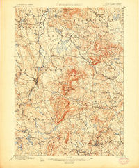 Peterboro New Hampshire Historical topographic map, 1:62500 scale, 15 X 15 Minute, Year 1900