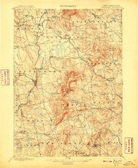 Peterboro New Hampshire Historical topographic map, 1:62500 scale, 15 X 15 Minute, Year 1900