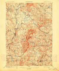Peterboro New Hampshire Historical topographic map, 1:62500 scale, 15 X 15 Minute, Year 1900