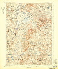 Peterboro New Hampshire Historical topographic map, 1:62500 scale, 15 X 15 Minute, Year 1900