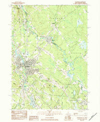 Rochester New Hampshire Historical topographic map, 1:24000 scale, 7.5 X 7.5 Minute, Year 1983