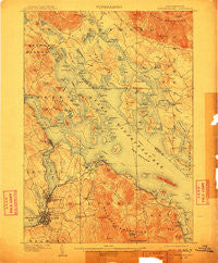 Winnepesaukee New Hampshire Historical topographic map, 1:62500 scale, 15 X 15 Minute, Year 1909