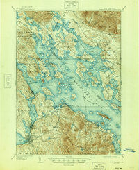 Winnipesaukee New Hampshire Historical topographic map, 1:62500 scale, 15 X 15 Minute, Year 1909