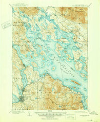 Winnipesaukee New Hampshire Historical topographic map, 1:62500 scale, 15 X 15 Minute, Year 1909