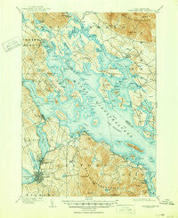 Winnipesaukee New Hampshire Historical topographic map, 1:62500 scale, 15 X 15 Minute, Year 1909
