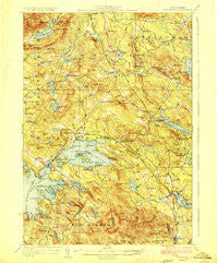 Wolfeboro New Hampshire Historical topographic map, 1:62500 scale, 15 X 15 Minute, Year 1928