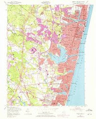 Asbury Park New Jersey Historical topographic map, 1:24000 scale, 7.5 X 7.5 Minute, Year 1954