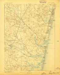 Asbury Park New Jersey Historical topographic map, 1:62500 scale, 15 X 15 Minute, Year 1893