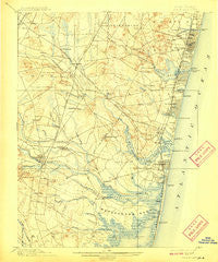 Asbury Park New Jersey Historical topographic map, 1:62500 scale, 15 X 15 Minute, Year 1901