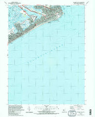 Atlantic City New Jersey Historical topographic map, 1:24000 scale, 7.5 X 7.5 Minute, Year 1989