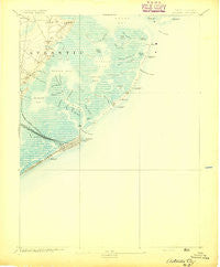 Atlantic City New Jersey Historical topographic map, 1:62500 scale, 15 X 15 Minute, Year 1894