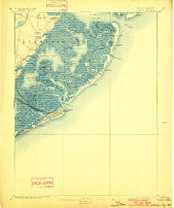 Atlantic City New Jersey Historical topographic map, 1:62500 scale, 15 X 15 Minute, Year 1894