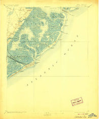 Atlantic City New Jersey Historical topographic map, 1:62500 scale, 15 X 15 Minute, Year 1894