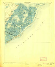Atlantic City New Jersey Historical topographic map, 1:62500 scale, 15 X 15 Minute, Year 1894