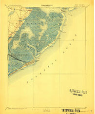 Atlantic City New Jersey Historical topographic map, 1:62500 scale, 15 X 15 Minute, Year 1894