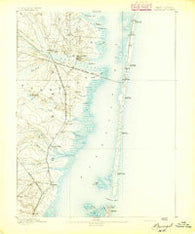 Barnegat New Jersey Historical topographic map, 1:62500 scale, 15 X 15 Minute, Year 1893