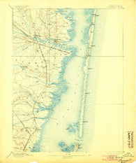Barnegat New Jersey Historical topographic map, 1:62500 scale, 15 X 15 Minute, Year 1898