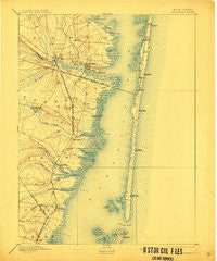 Barnegat New Jersey Historical topographic map, 1:62500 scale, 15 X 15 Minute, Year 1898
