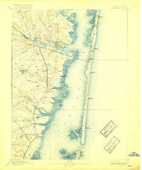Barnegat New Jersey Historical topographic map, 1:62500 scale, 15 X 15 Minute, Year 1898