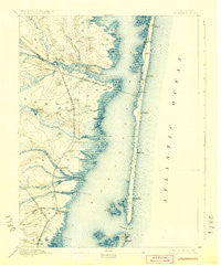 Barnegat New Jersey Historical topographic map, 1:62500 scale, 15 X 15 Minute, Year 1898
