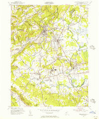 Bernardsville New Jersey Historical topographic map, 1:24000 scale, 7.5 X 7.5 Minute, Year 1954