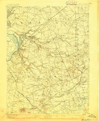 Bordentown New Jersey Historical topographic map, 1:62500 scale, 15 X 15 Minute, Year 1893