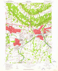 Bound Brook New Jersey Historical topographic map, 1:24000 scale, 7.5 X 7.5 Minute, Year 1955
