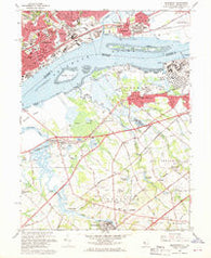 Bridgeport New Jersey Historical topographic map, 1:24000 scale, 7.5 X 7.5 Minute, Year 1967