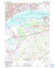 Bridgeport New Jersey Historical topographic map, 1:24000 scale, 7.5 X 7.5 Minute, Year 1967