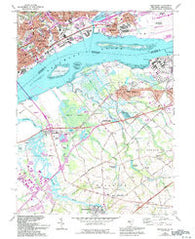 Bridgeport New Jersey Historical topographic map, 1:24000 scale, 7.5 X 7.5 Minute, Year 1967