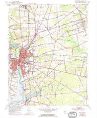 Bridgeton New Jersey Historical topographic map, 1:24000 scale, 7.5 X 7.5 Minute, Year 1953