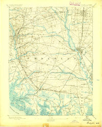 Bridgeton New Jersey Historical topographic map, 1:62500 scale, 15 X 15 Minute, Year 1894