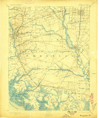 Bridgeton New Jersey Historical topographic map, 1:62500 scale, 15 X 15 Minute, Year 1894