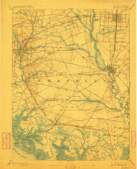 Bridgeton New Jersey Historical topographic map, 1:62500 scale, 15 X 15 Minute, Year 1894